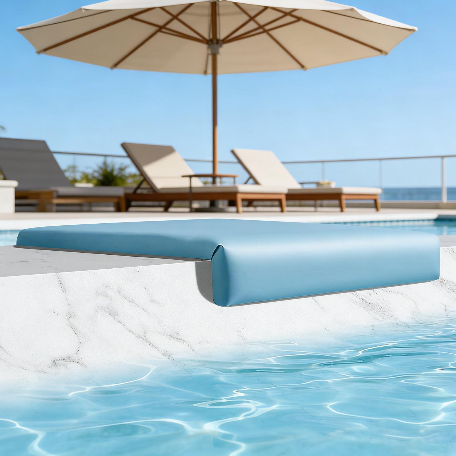 Outdoor Furniture L Shape - Lakeside Swimming Bench Portable Pool Chair,