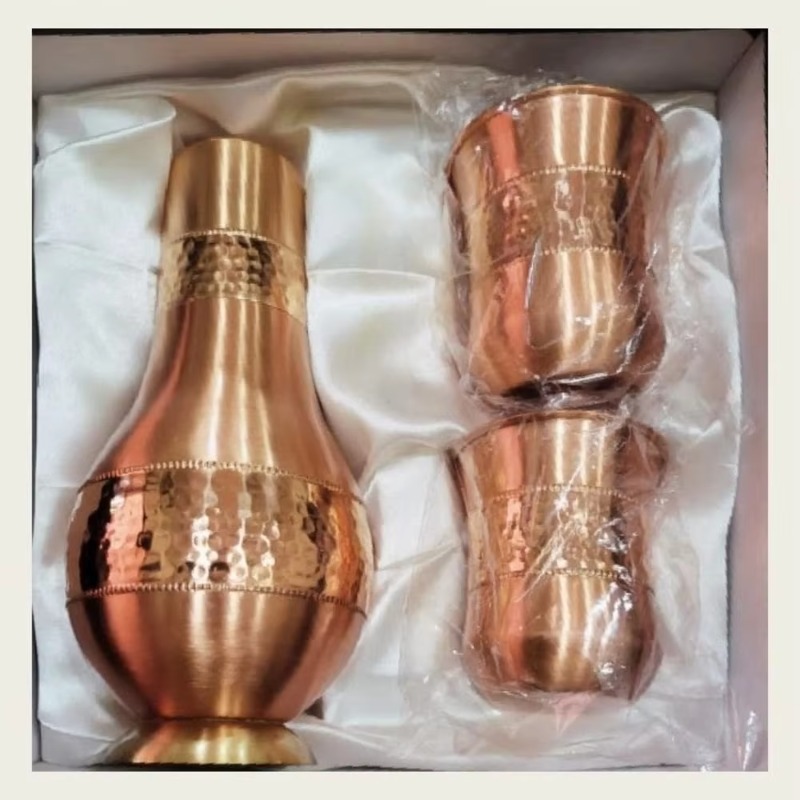 Outdoor Furniture Vintage - 1500ML Smooth Copper Water Jug With