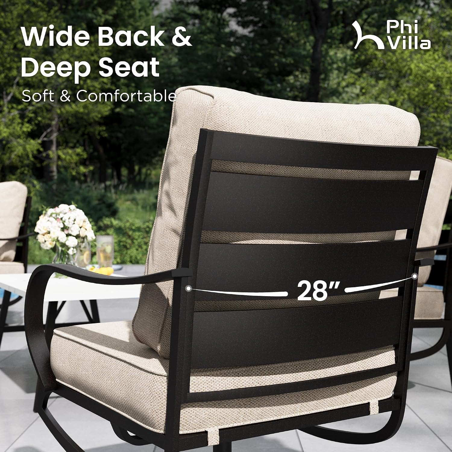 Swivel Patio Chair 2 Set with  - Deck Chair Lounger ulasan dan harga