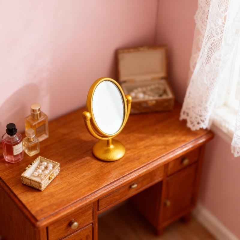 1Pcs Miniature Retro Mirror Dr - Outdoor Furniture Vintage ulasan dan harga
