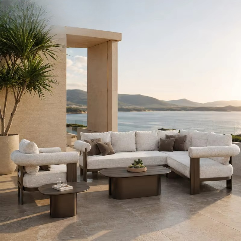 #Luxury Villa Sofa Set Modern  - Outdoor Furniture L Shape ulasan dan harga