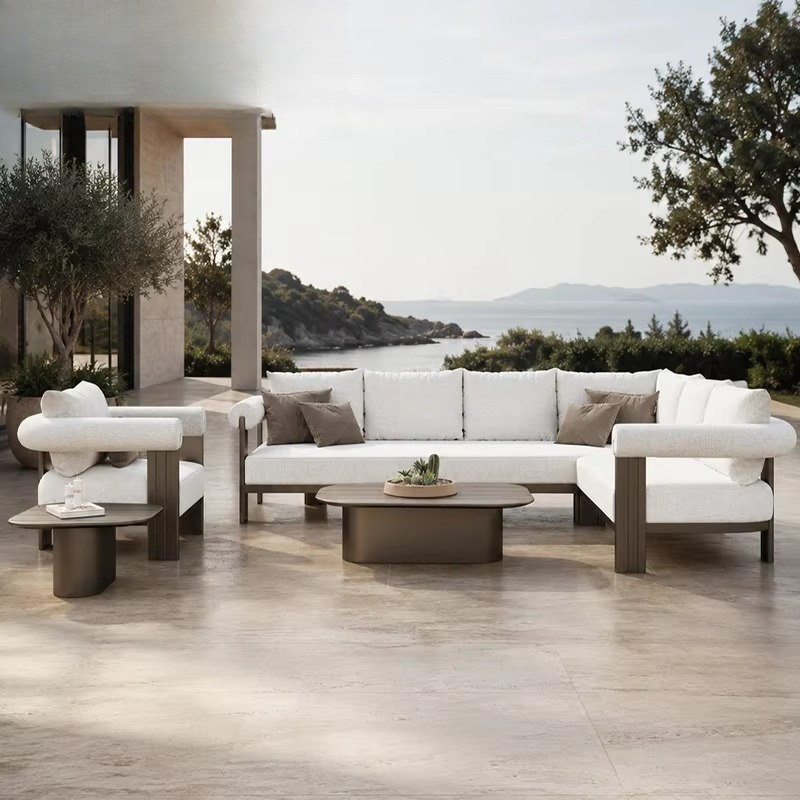 #Luxury Villa Sofa Set Modern  - Outdoor Furniture L Shape ulasan dan harga