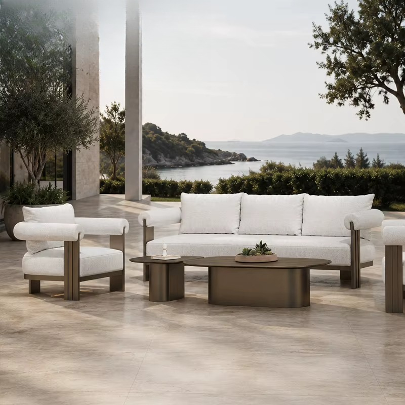 #Luxury Villa Sofa Set Modern  - Outdoor Furniture L Shape ulasan dan harga