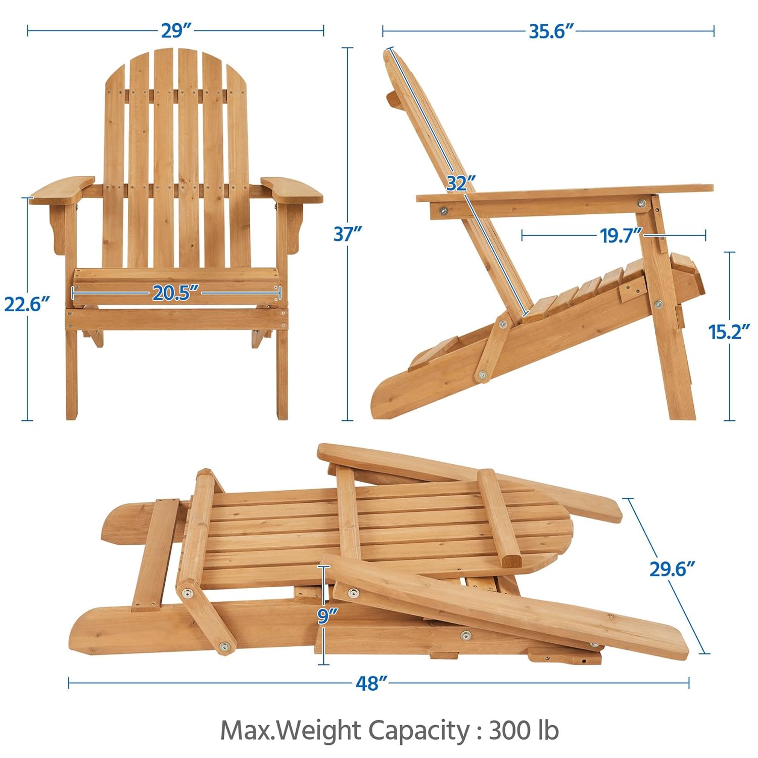 Folding Adirondack Chair Set o - Adirondack Chair Wood ulasan dan harga