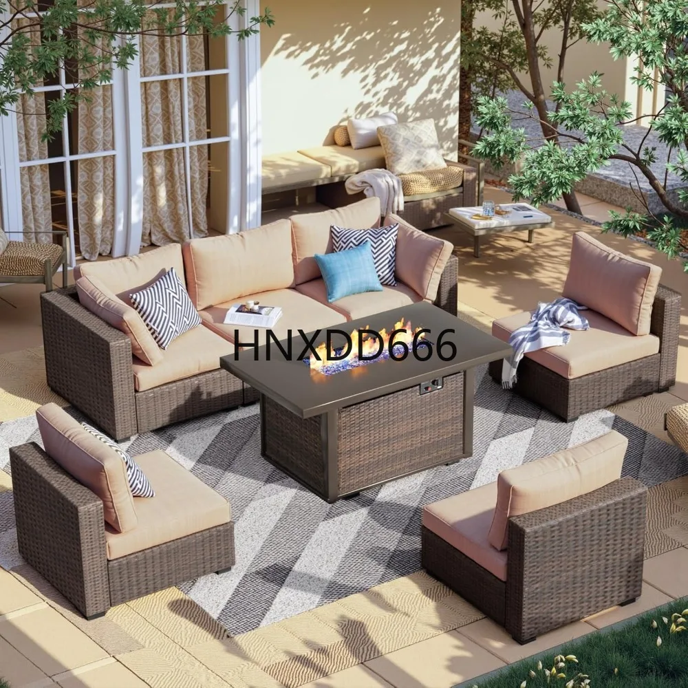 7 Piece Patio Furniture Set wi - Outdoor Furniture Set With Fire Pit ulasan dan harga