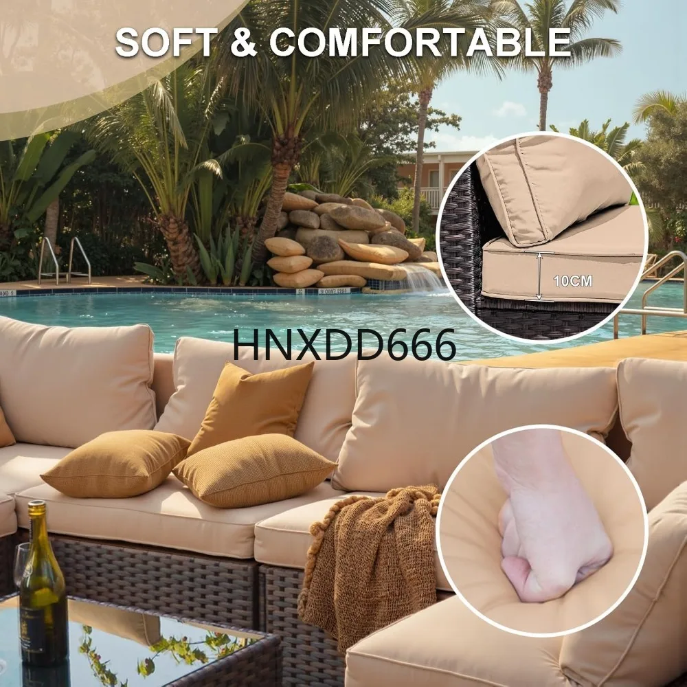 7 Piece Patio Furniture Set wi - Outdoor Furniture Set With Fire Pit ulasan dan harga