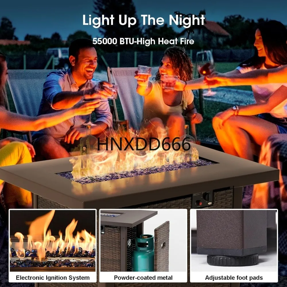7 Piece Patio Furniture Set wi - Outdoor Furniture Set With Fire Pit ulasan dan harga