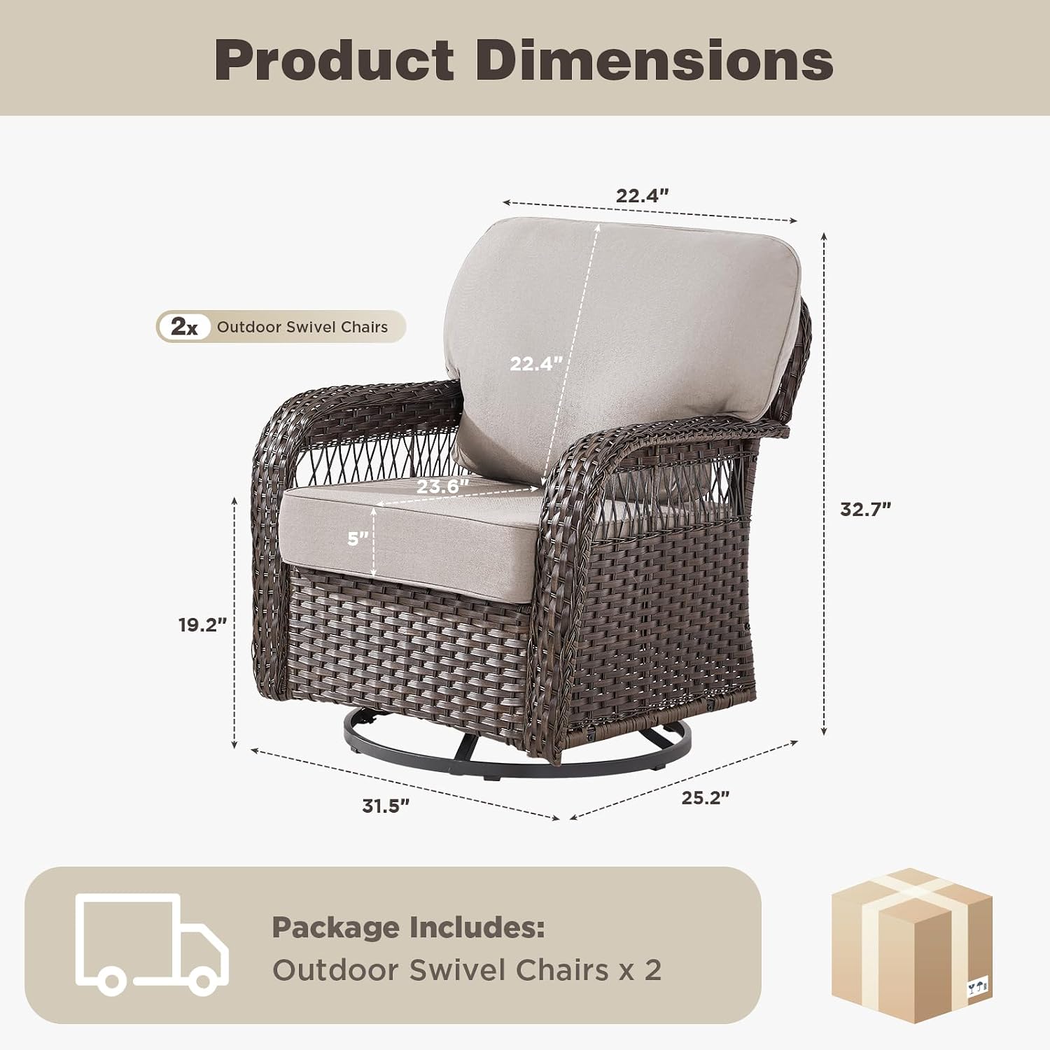 Wicker Swivel Rocker Patio Cha - Deck Chair Lounger ulasan dan harga
