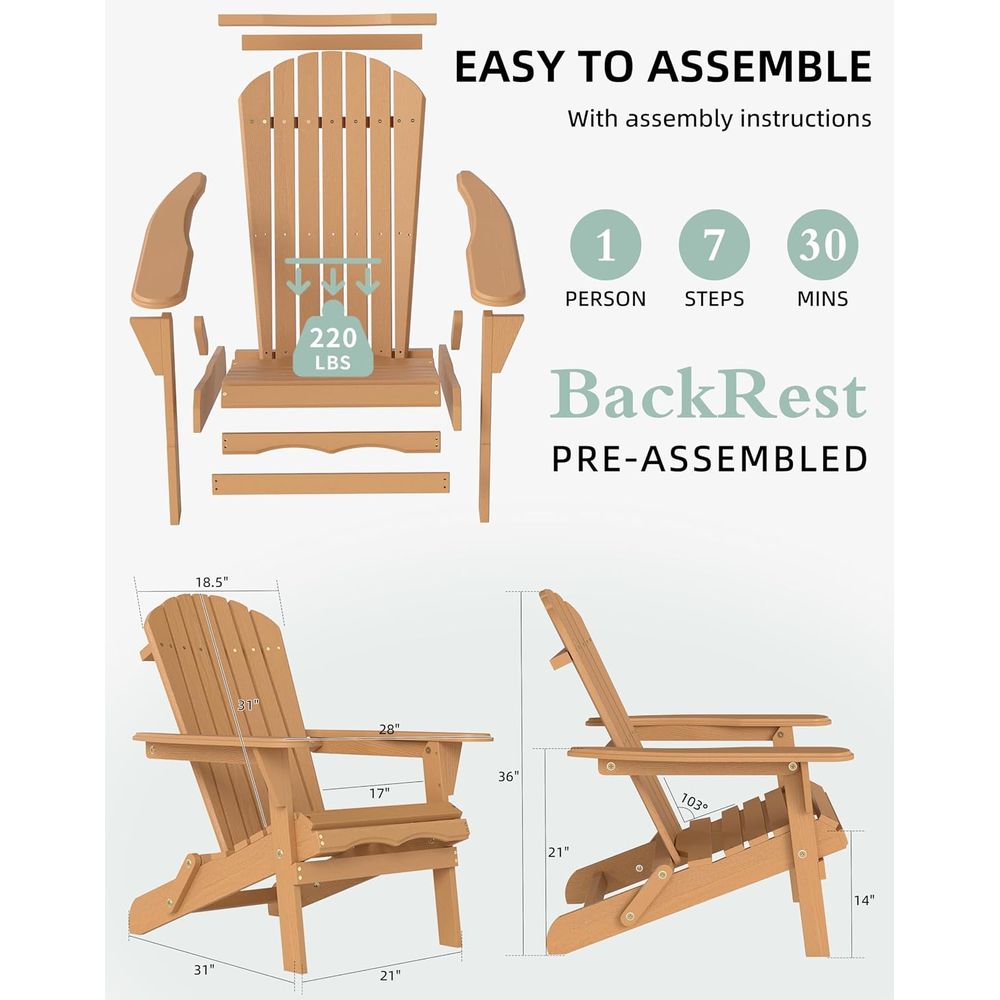Classic 4-Piece Adirondack Cha - Adirondack Chair Wood ulasan dan harga