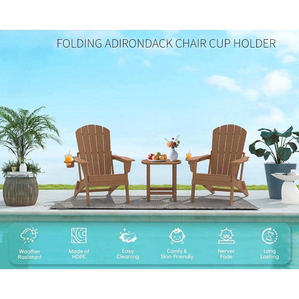 3-Piece Folding Adirondack Cha - Adirondack Chair Wood ulasan dan harga