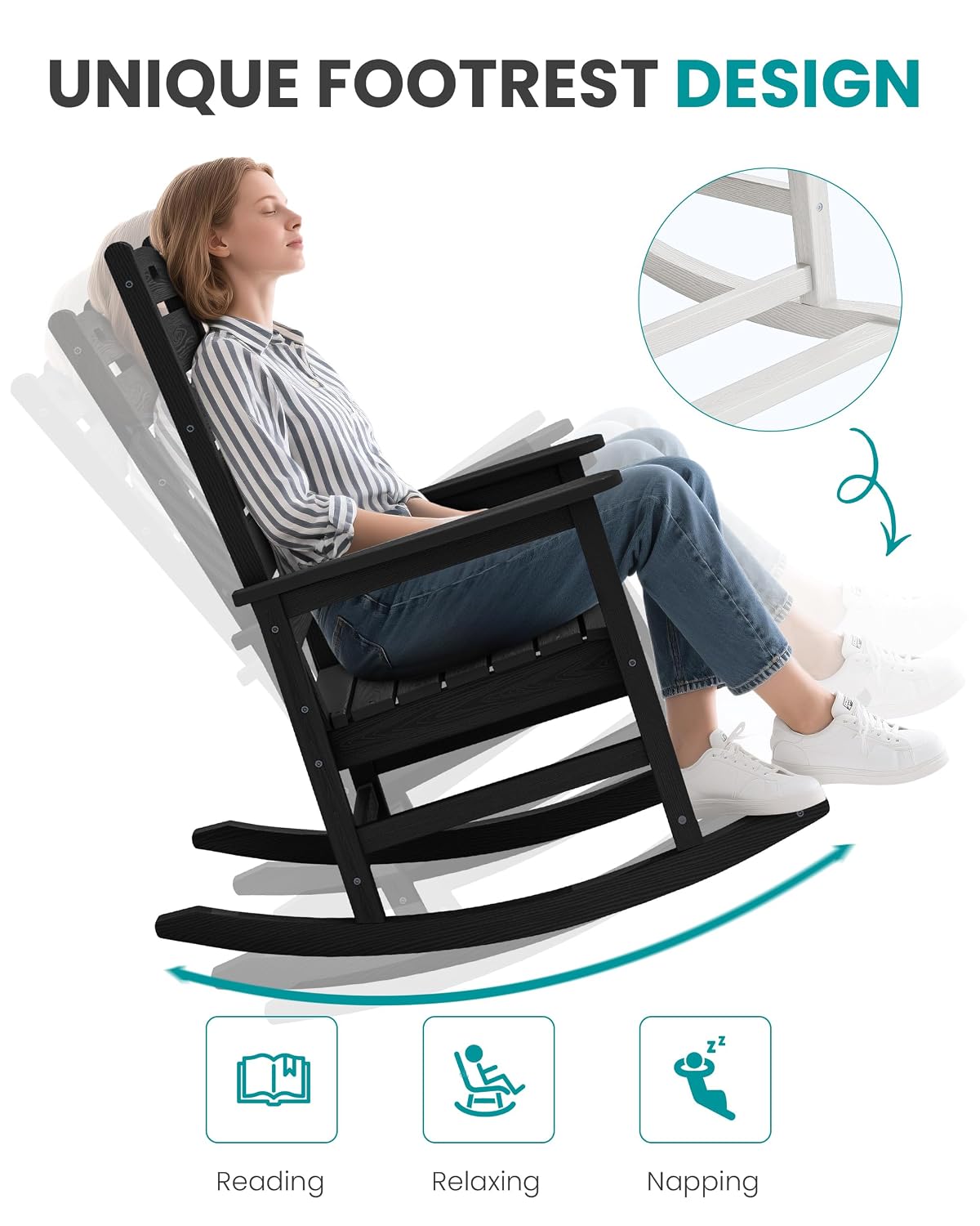 Oversized Outdoor Rocking Chai - Deck Chair Lounger ulasan dan harga