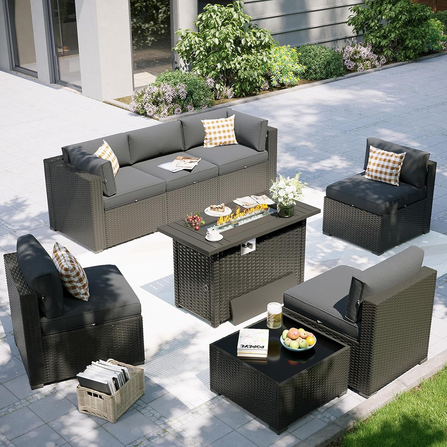Patio Furniture Set with Fire  - Outdoor Furniture Set With Fire Pit ulasan dan harga