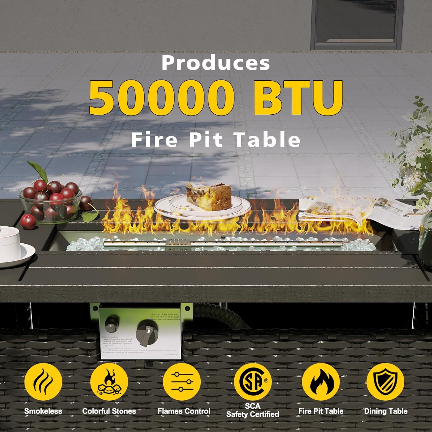 Patio Furniture Set with Fire  - Outdoor Furniture Set With Fire Pit ulasan dan harga