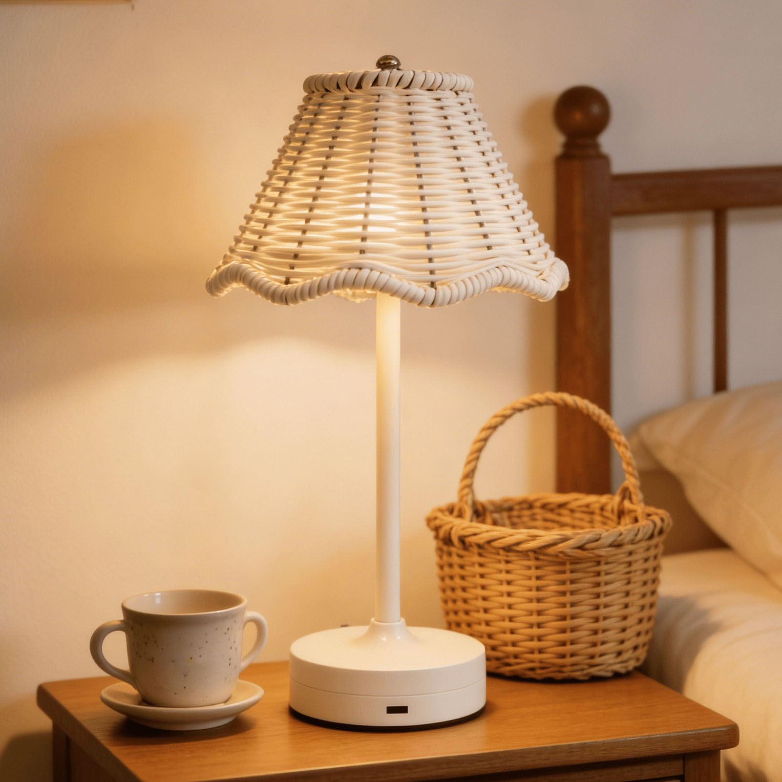 LED Vintage Rattan Table Lamp  - Outdoor Furniture Vintage ulasan dan harga