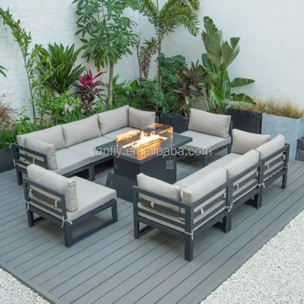 Villa Hotel Outdoor Furniture  - Outdoor Furniture Set With Fire Pit ulasan dan harga