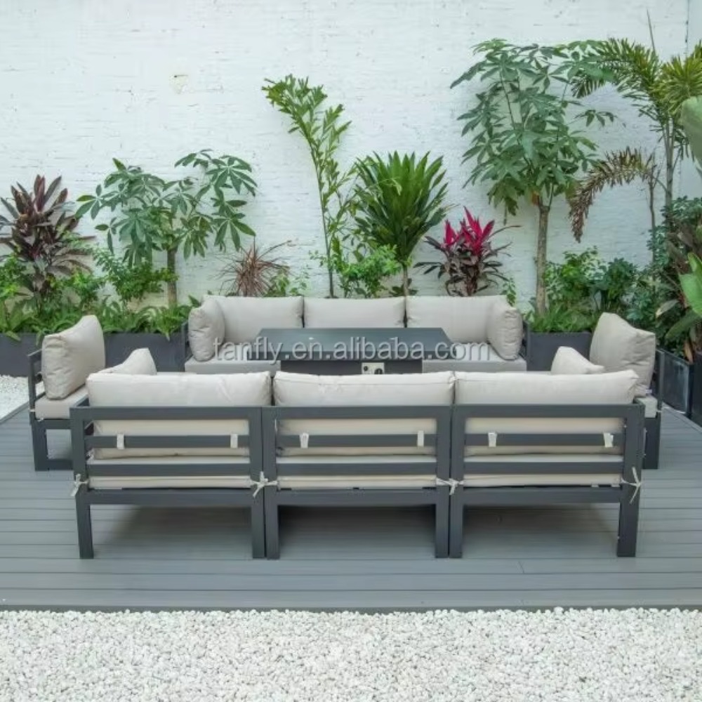 Villa Hotel Outdoor Furniture  - Outdoor Furniture Set With Fire Pit ulasan dan harga