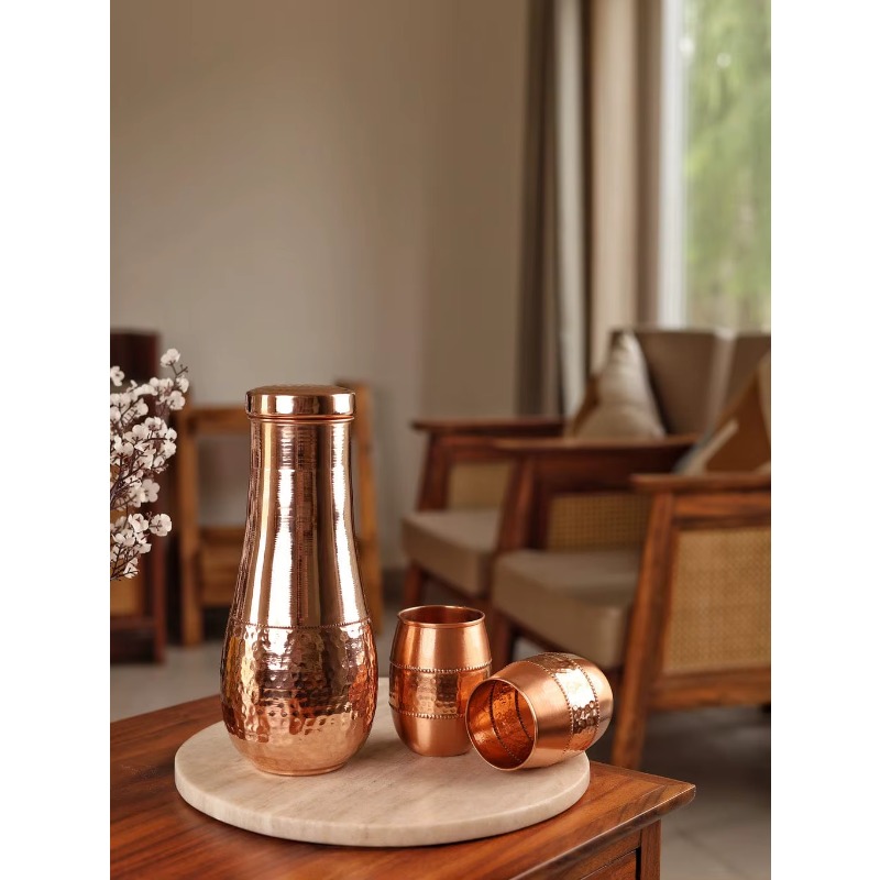 1500ML Smooth Copper Water Jug - Outdoor Furniture Vintage ulasan dan harga