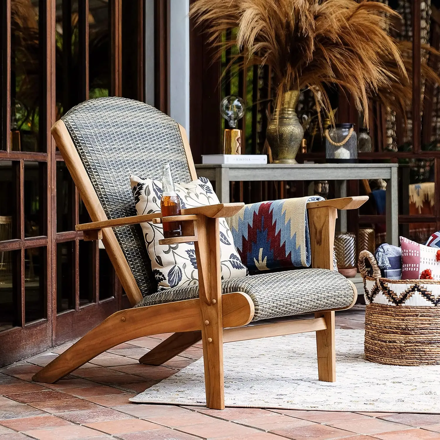 Auburn Padded Upholstered Outd - Adirondack Chair Wood ulasan dan harga