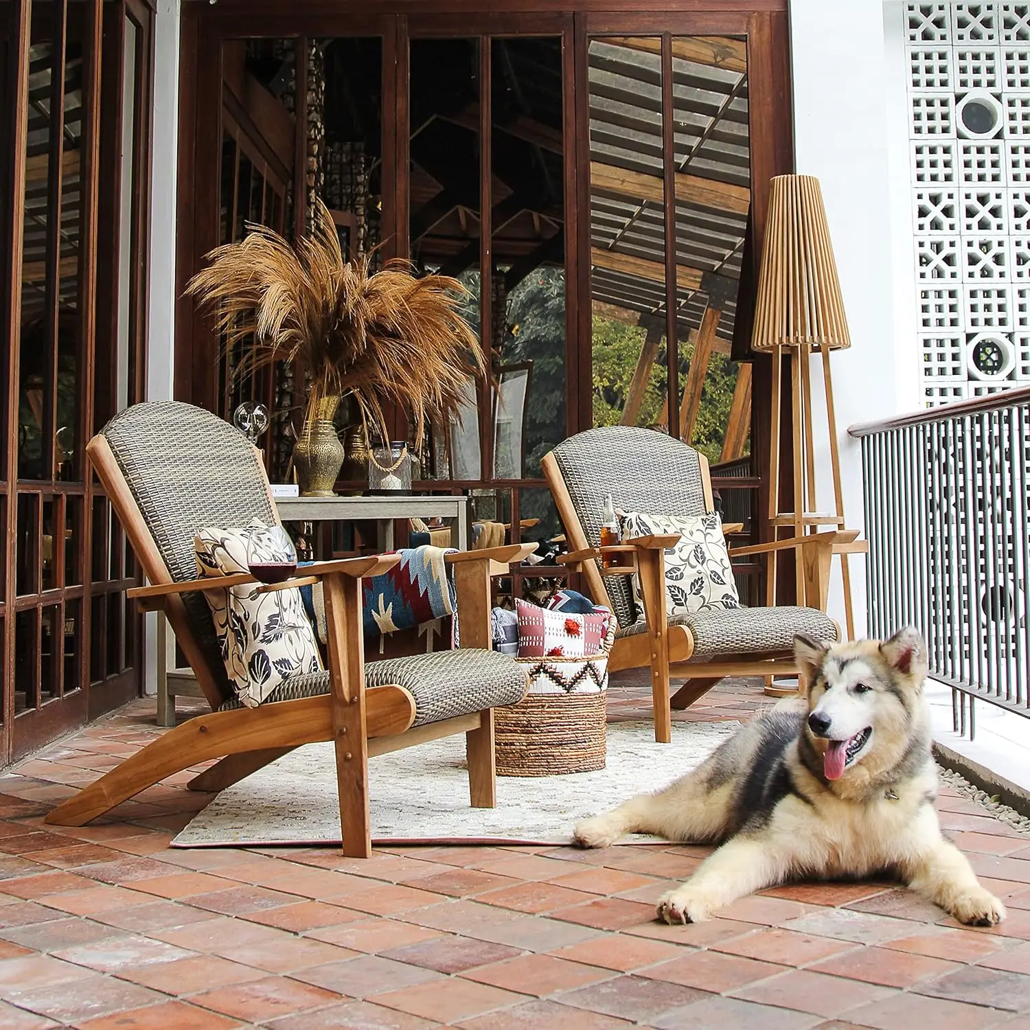 Auburn Padded Upholstered Outd - Adirondack Chair Wood ulasan dan harga