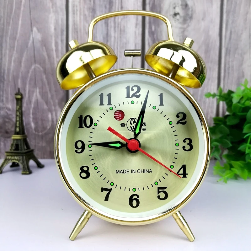 Metal Mechanical Alarm Clock C - Outdoor Furniture Vintage ulasan dan harga