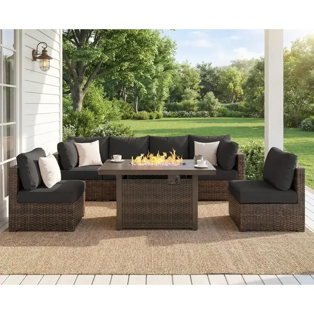 7-Piece Outdoor Patio Furnitur - Outdoor Furniture Set With Fire Pit ulasan dan harga