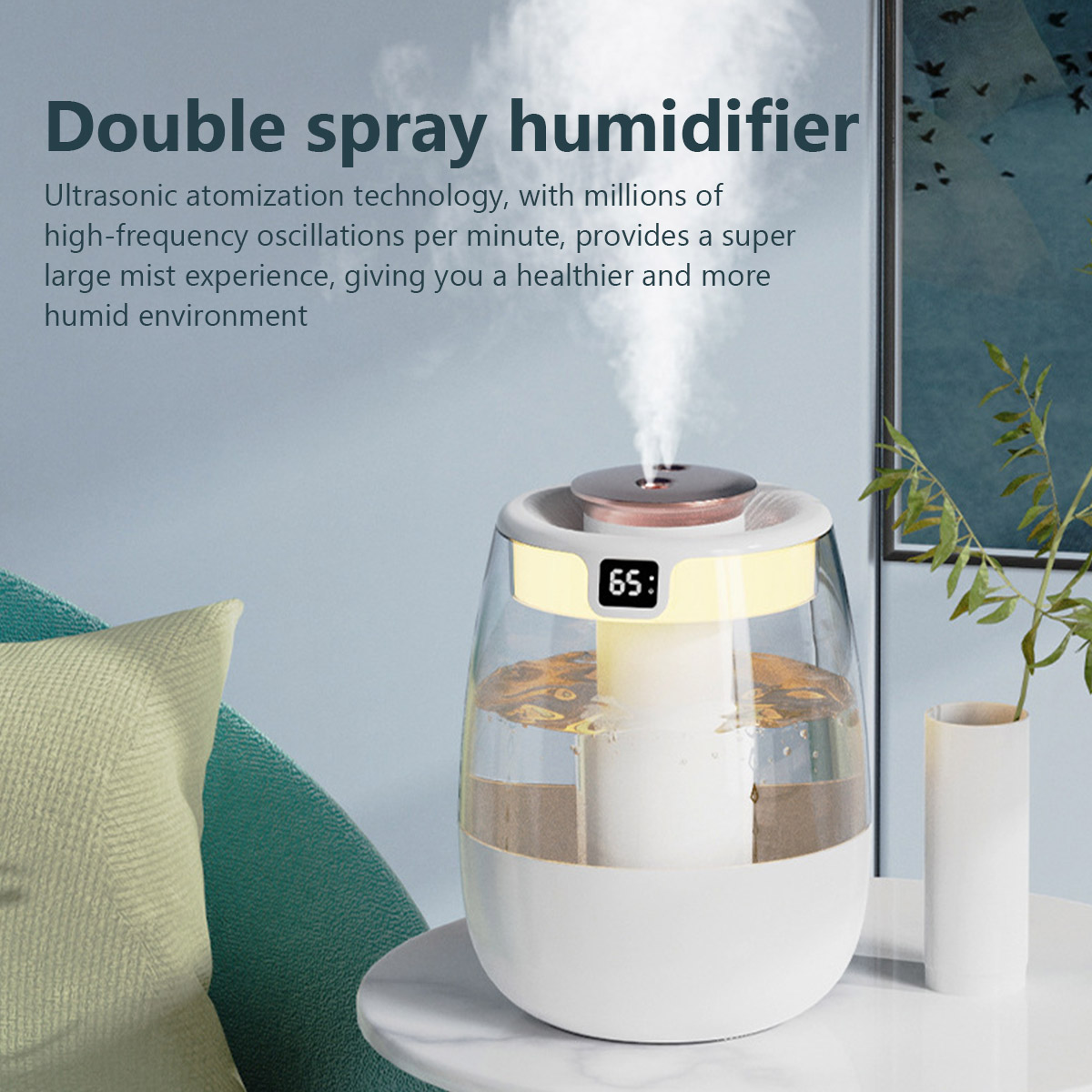 1.3L Air Humidifier Double Spr - Outdoor Furniture Oil ulasan dan harga