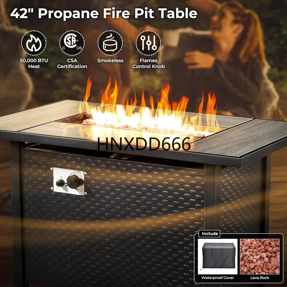 Outdoor 8 Piece Patio Furnitur - Outdoor Furniture Set With Fire Pit ulasan dan harga