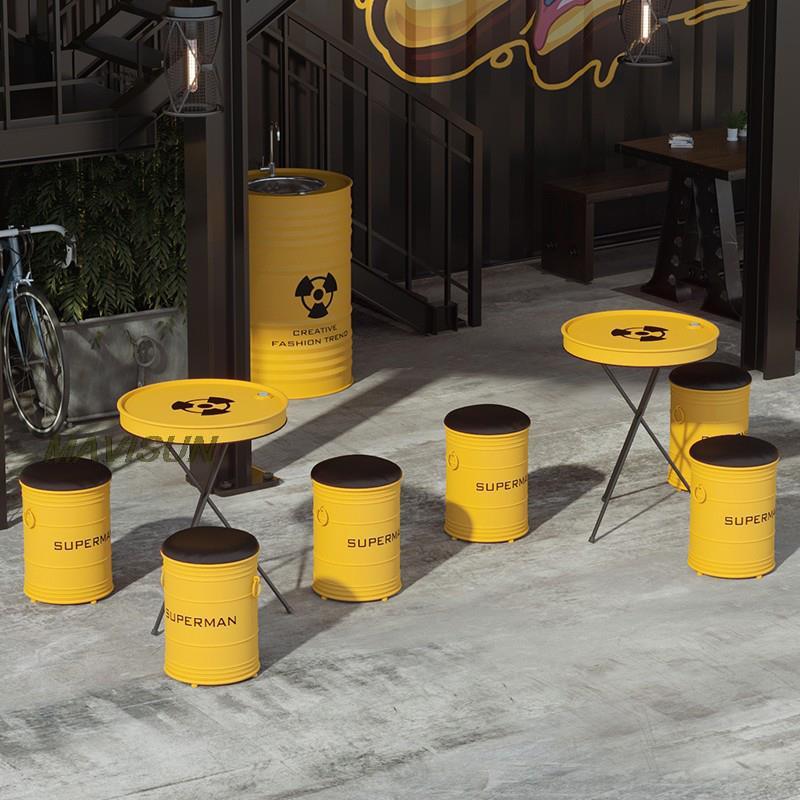 Creative Wrought Iron Oil Drum - Outdoor Furniture Oil ulasan dan harga