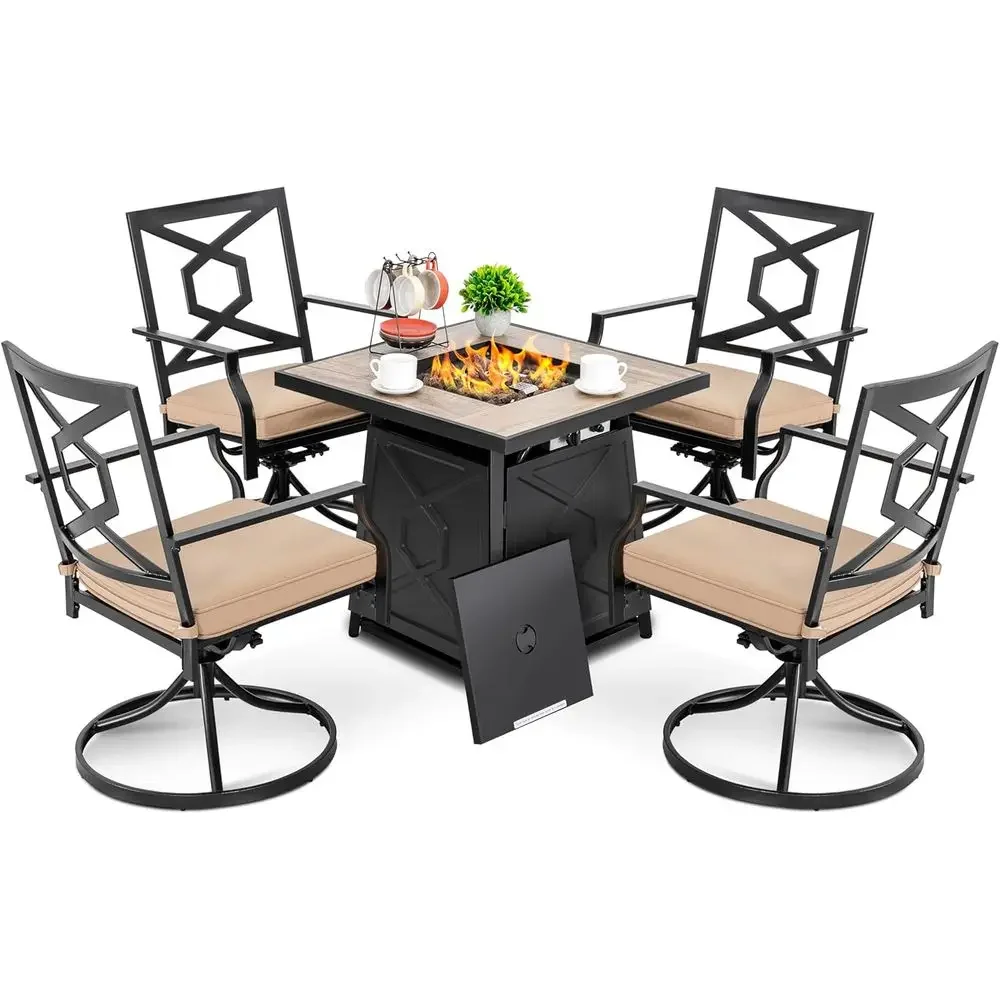 5-Piece Outdoor Patio Furnitur - Outdoor Furniture Set With Fire Pit ulasan dan harga