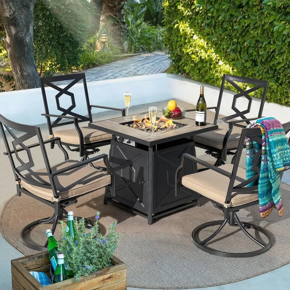5-Piece Outdoor Patio Furnitur - Outdoor Furniture Set With Fire Pit ulasan dan harga