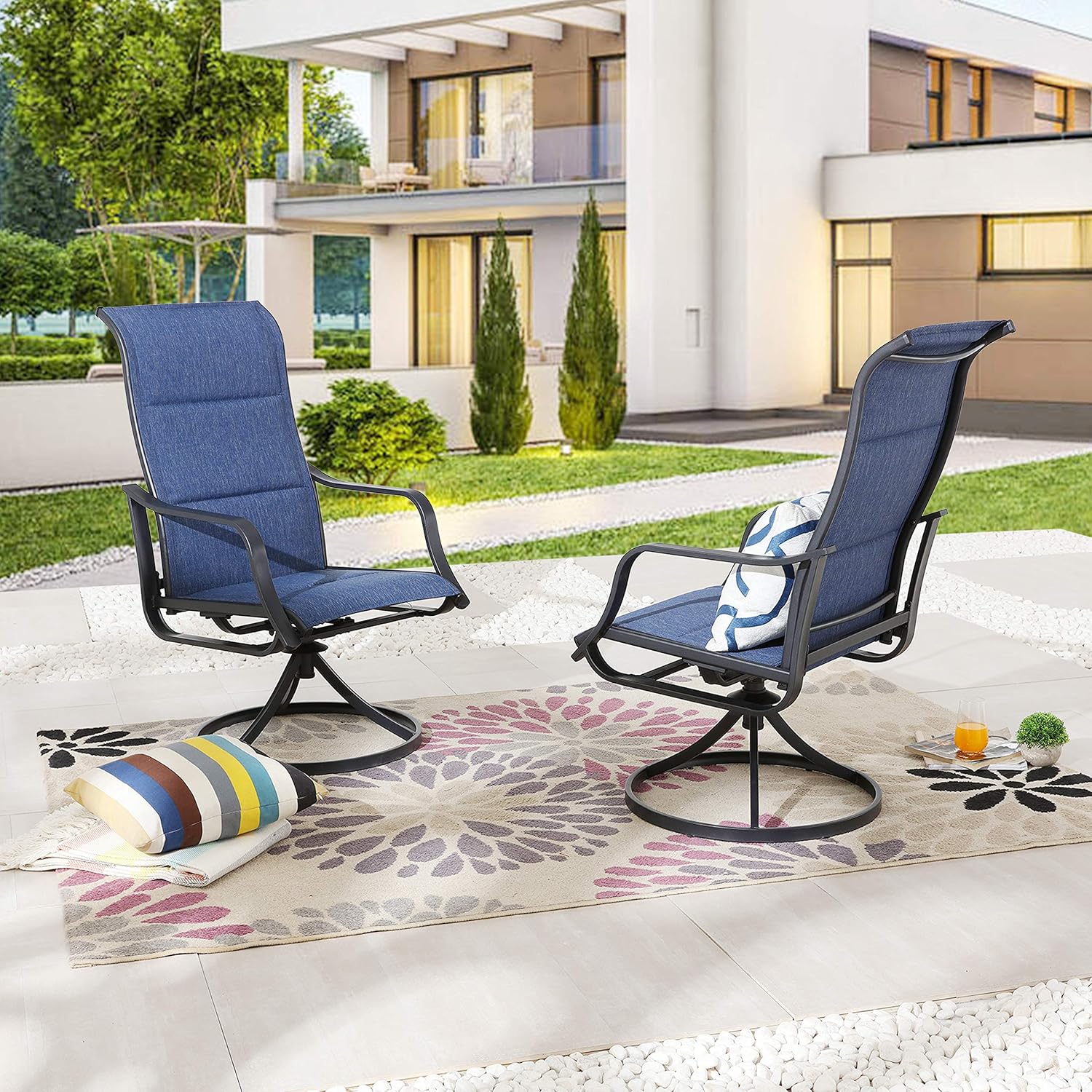 Outdoor Swivel Patio Dining Ch - Deck Chair Lounger ulasan dan harga