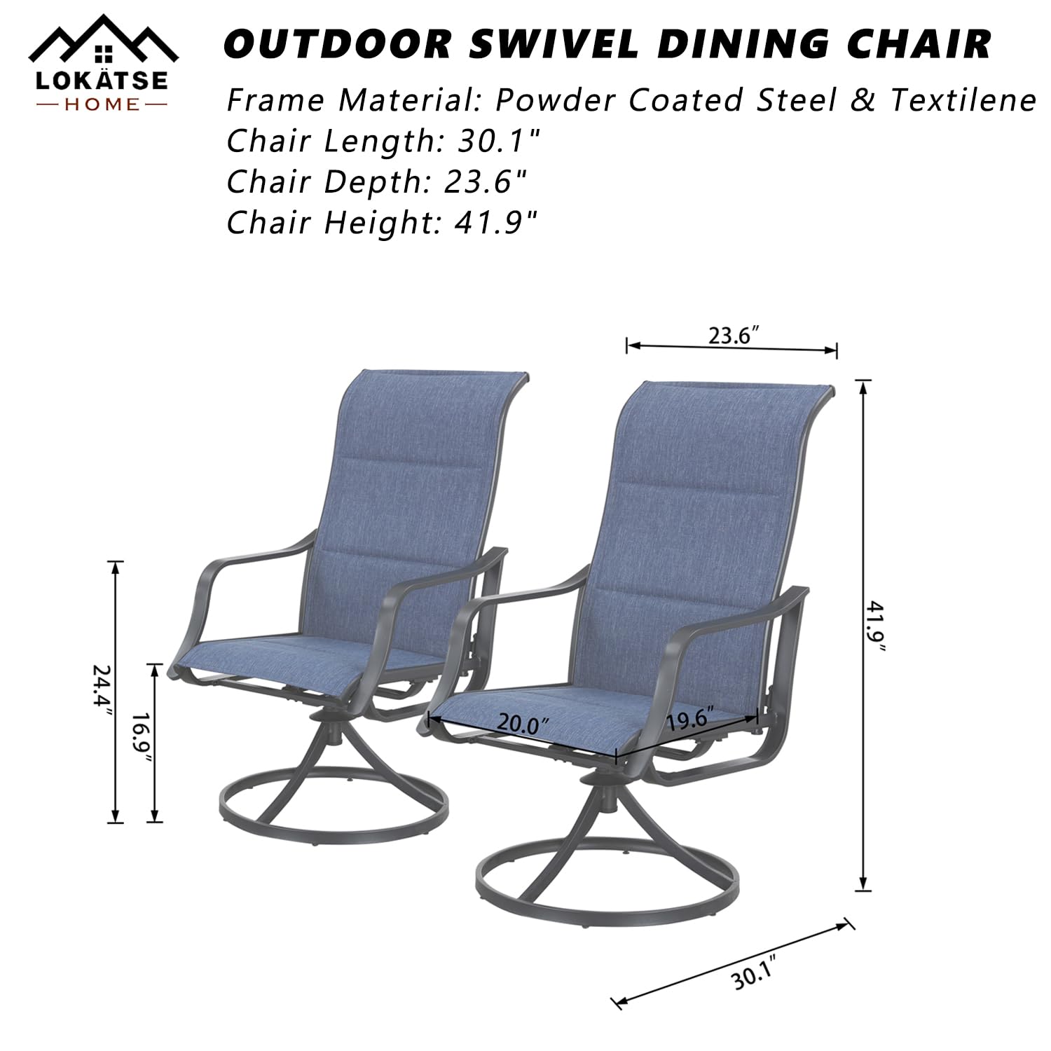 Outdoor Swivel Patio Dining Ch - Deck Chair Lounger ulasan dan harga