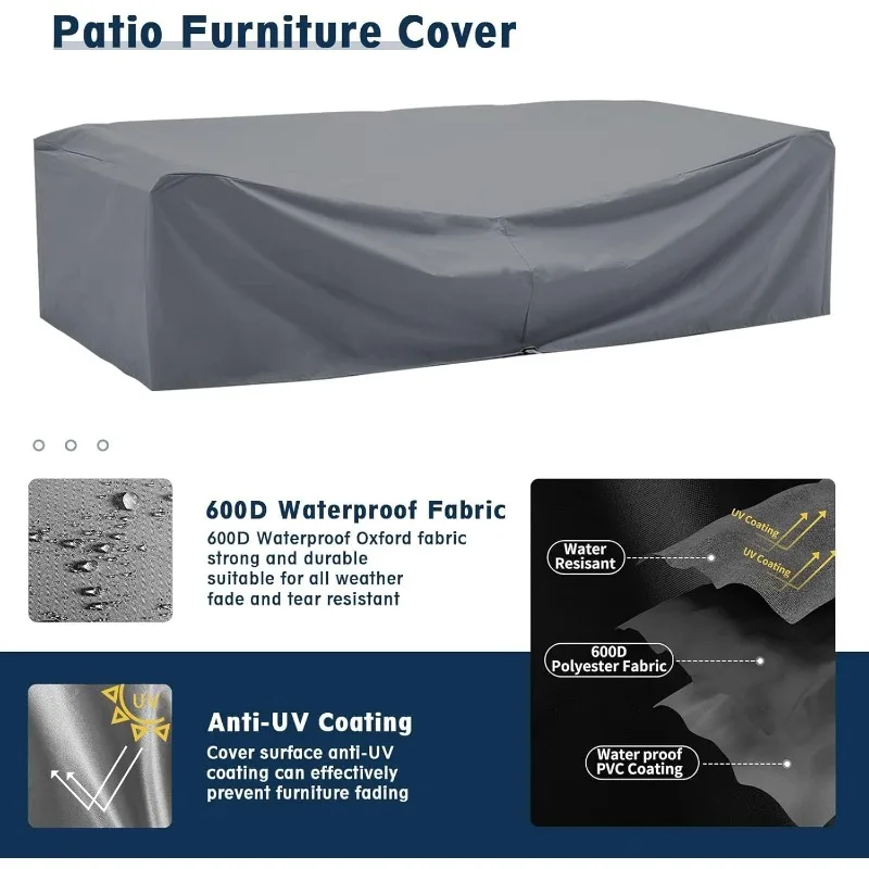 Amopatio 8 Pieces Patio Furnit - Outdoor Furniture Set With Fire Pit ulasan dan harga